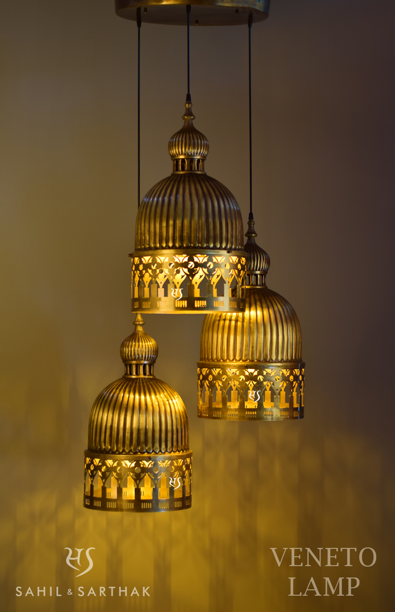 VENETO LAMP Brass Antique by Sahil & Sarthak